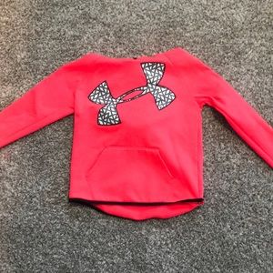 Pink Under armor hoodie size youth large